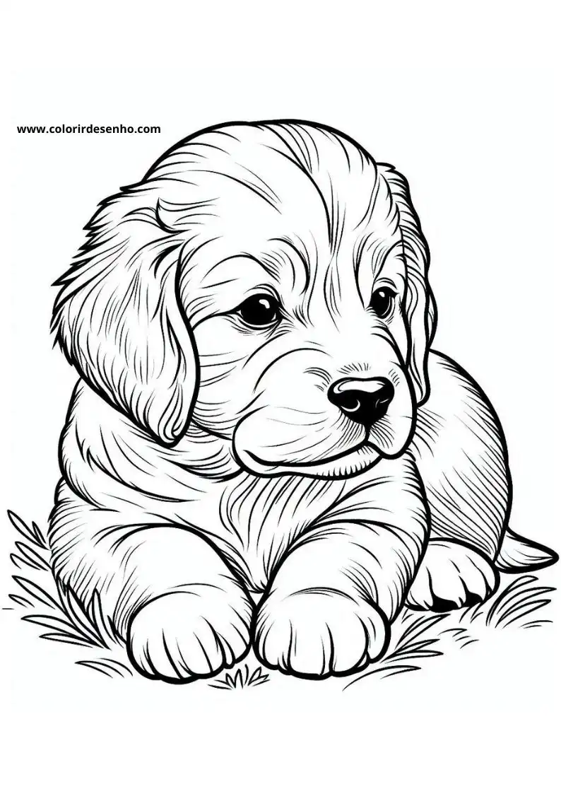 Dog and Puppy Coloring Pages 241