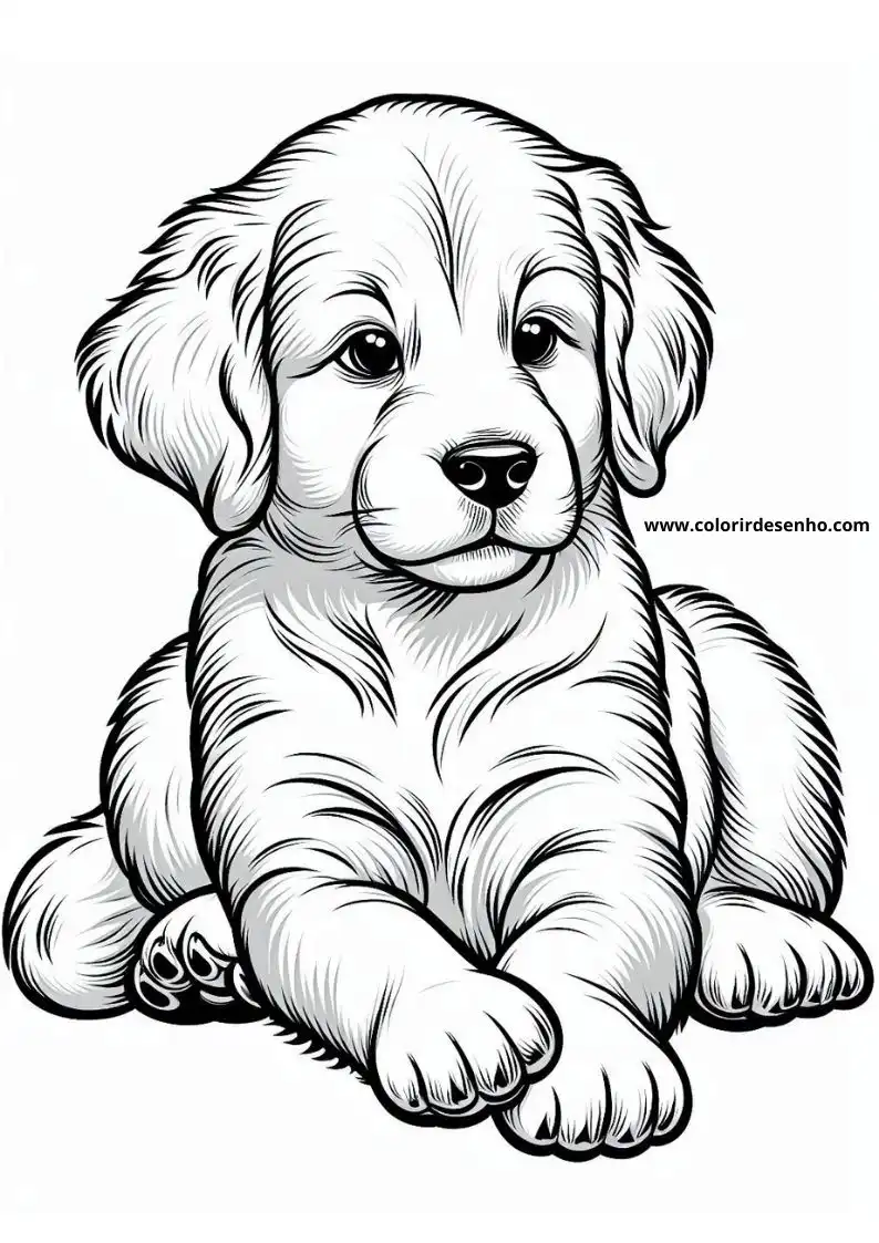 Dog and Puppy Coloring Pages 244