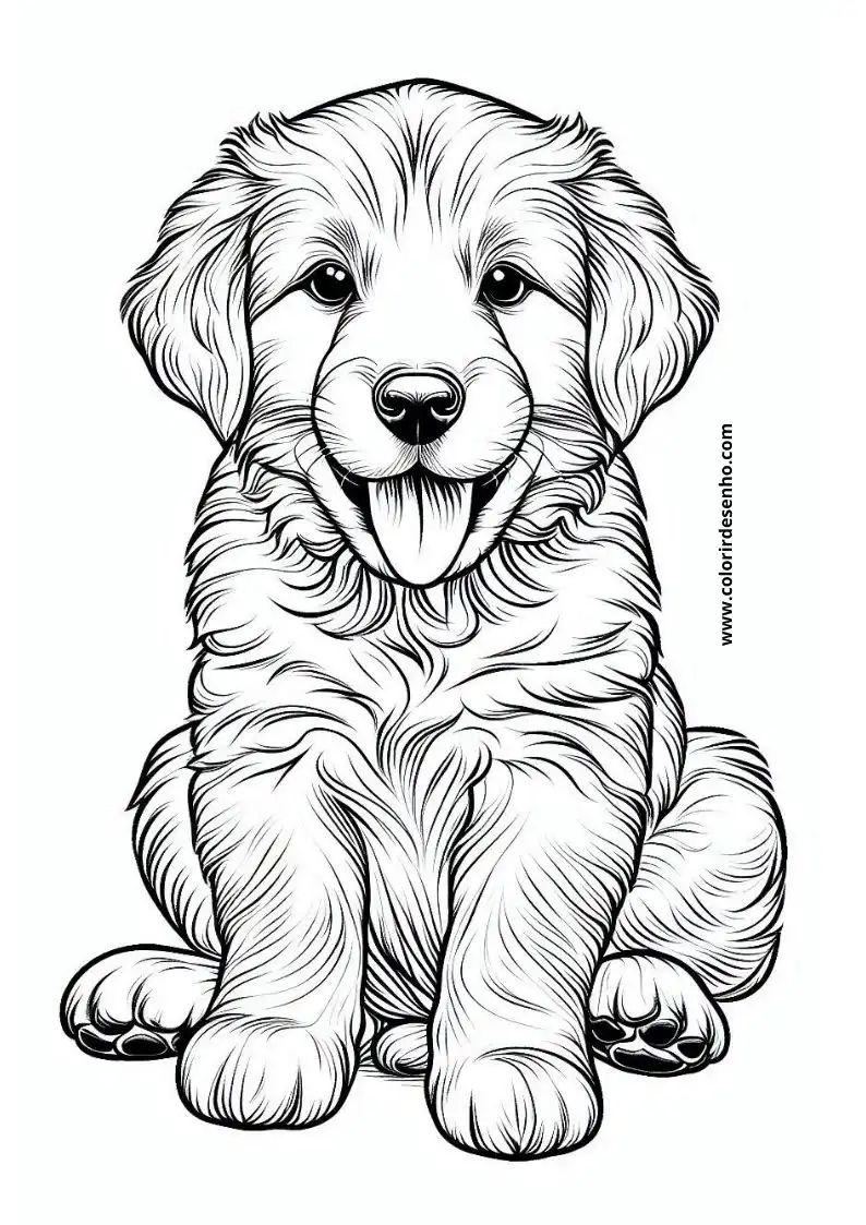 Dog and Puppy Coloring Pages 251