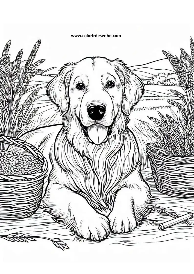 Dog and Puppy Coloring Pages 252