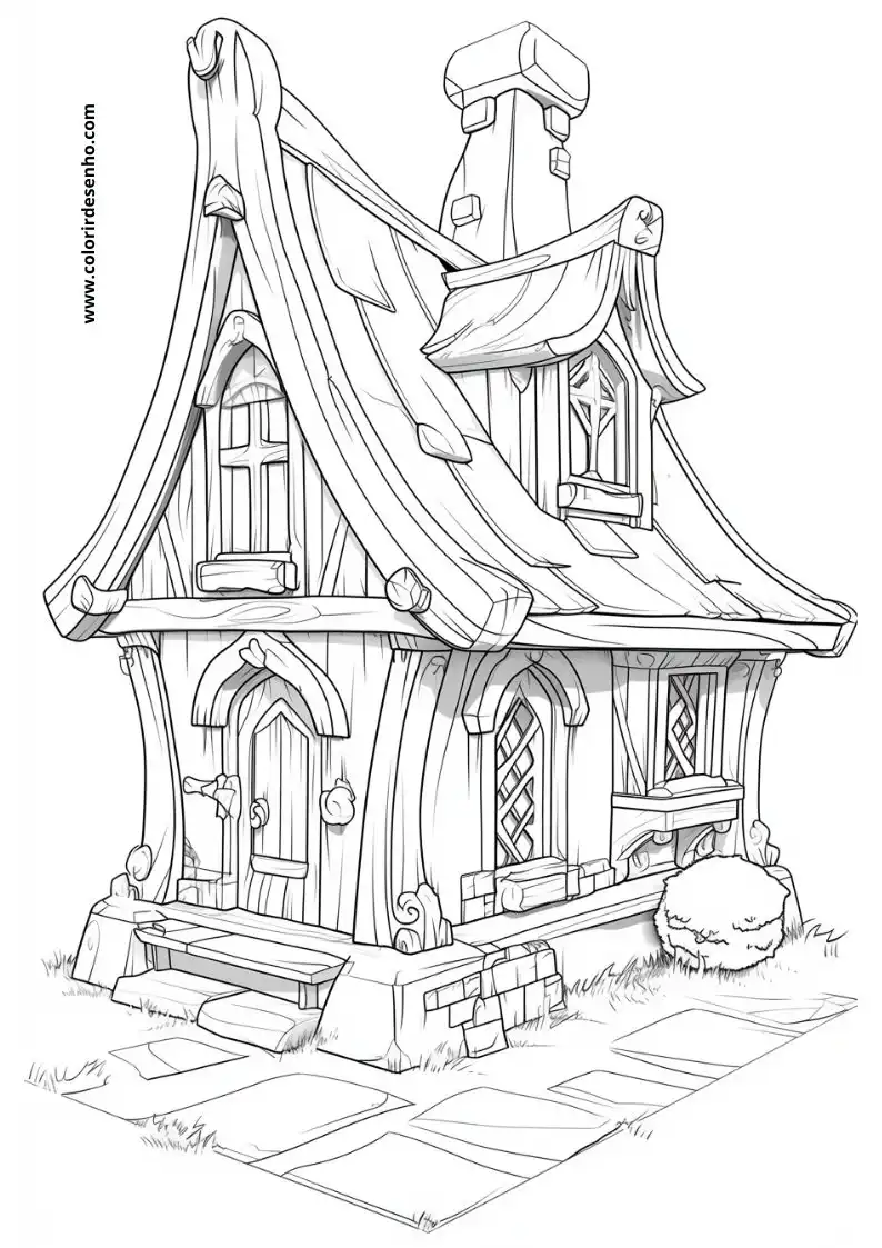 Desenho de Casa Para Colorir 63