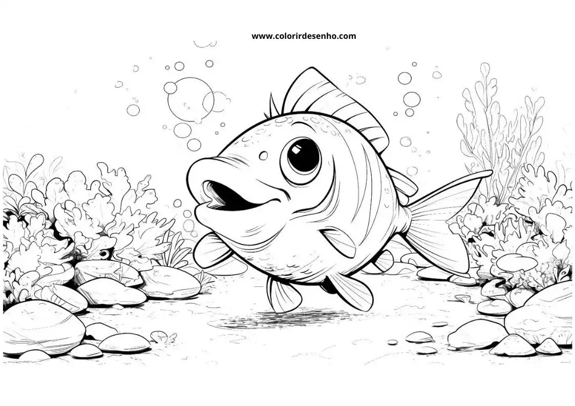 Desenho de Peixe para Colorir 44