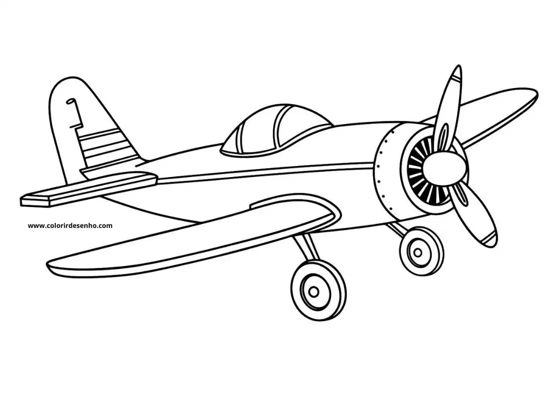 Desenhos de Avião para Colorir 30