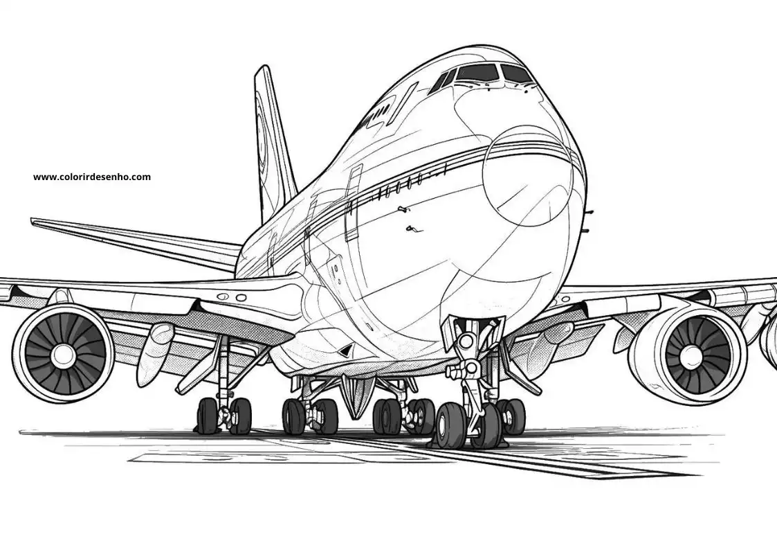 Desenhos de Avião para Colorir 9