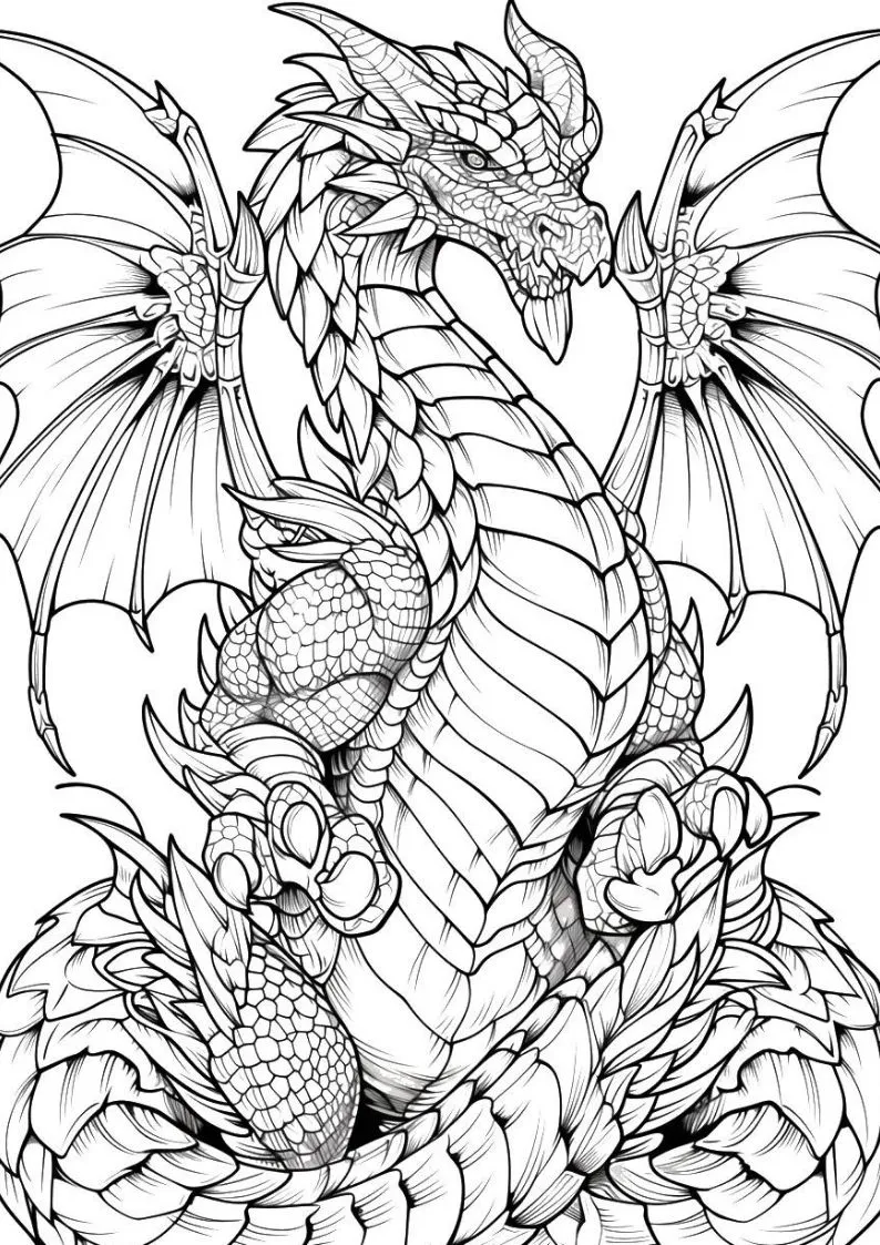 Dragon Coloring Pages 155