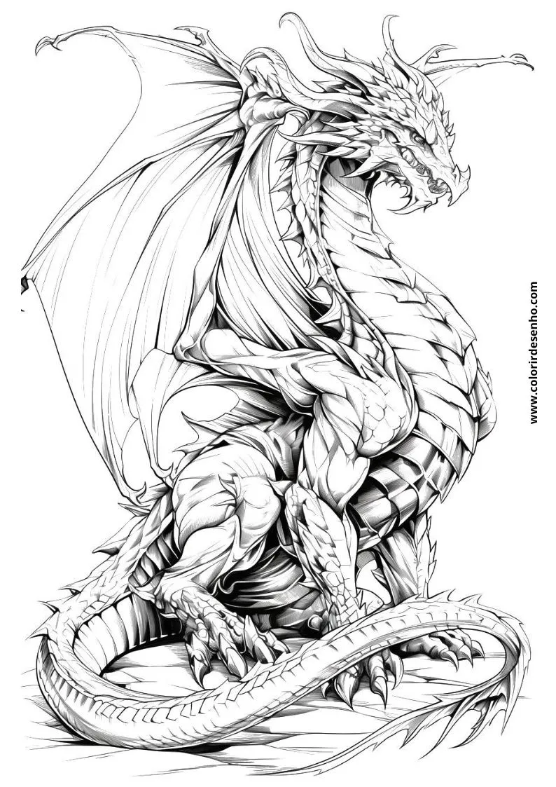 Dragon Coloring Pages 168