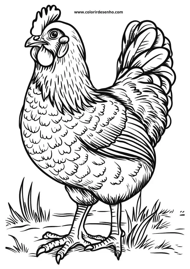 Chicken Coloring Pages 1