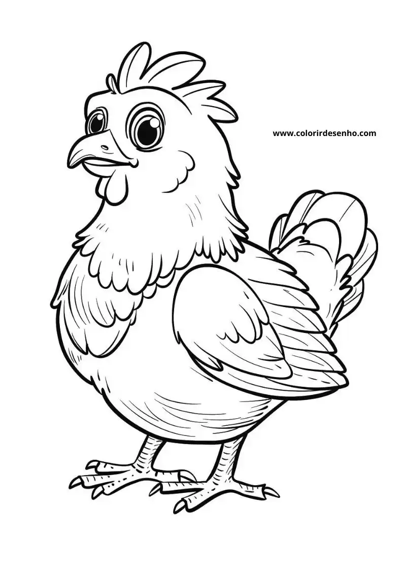 Chicken Coloring Pages 11