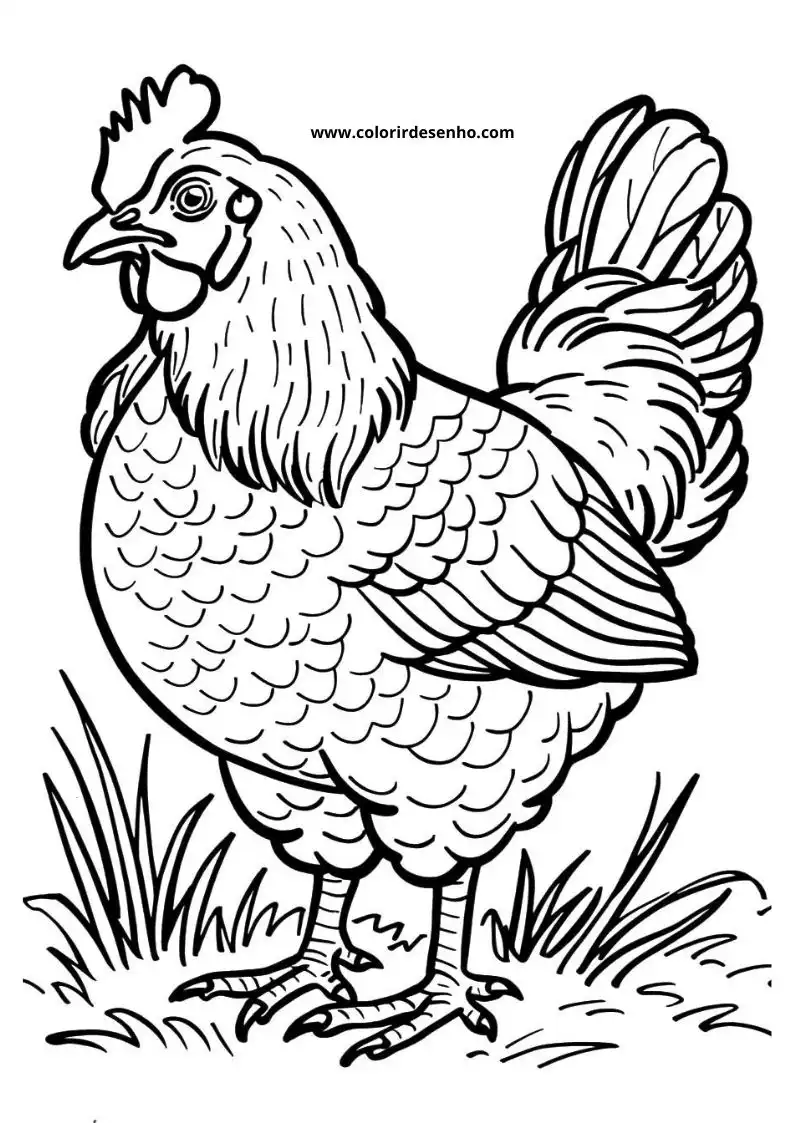 Chicken Coloring Pages 13