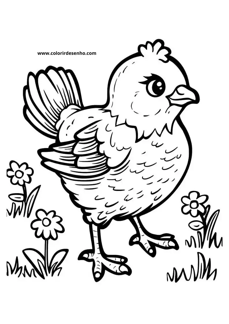 Chicken Coloring Pages 15