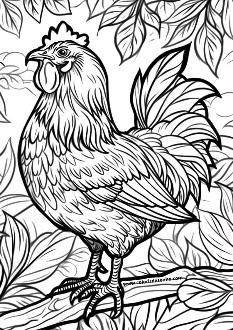 Chicken Coloring Pages 17