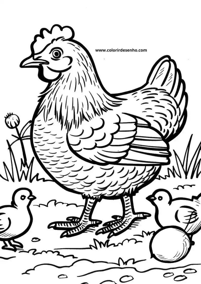 Chicken Coloring Pages 18