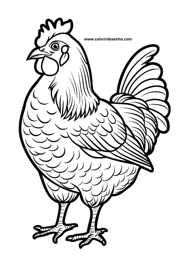 Chicken Coloring Pages 19