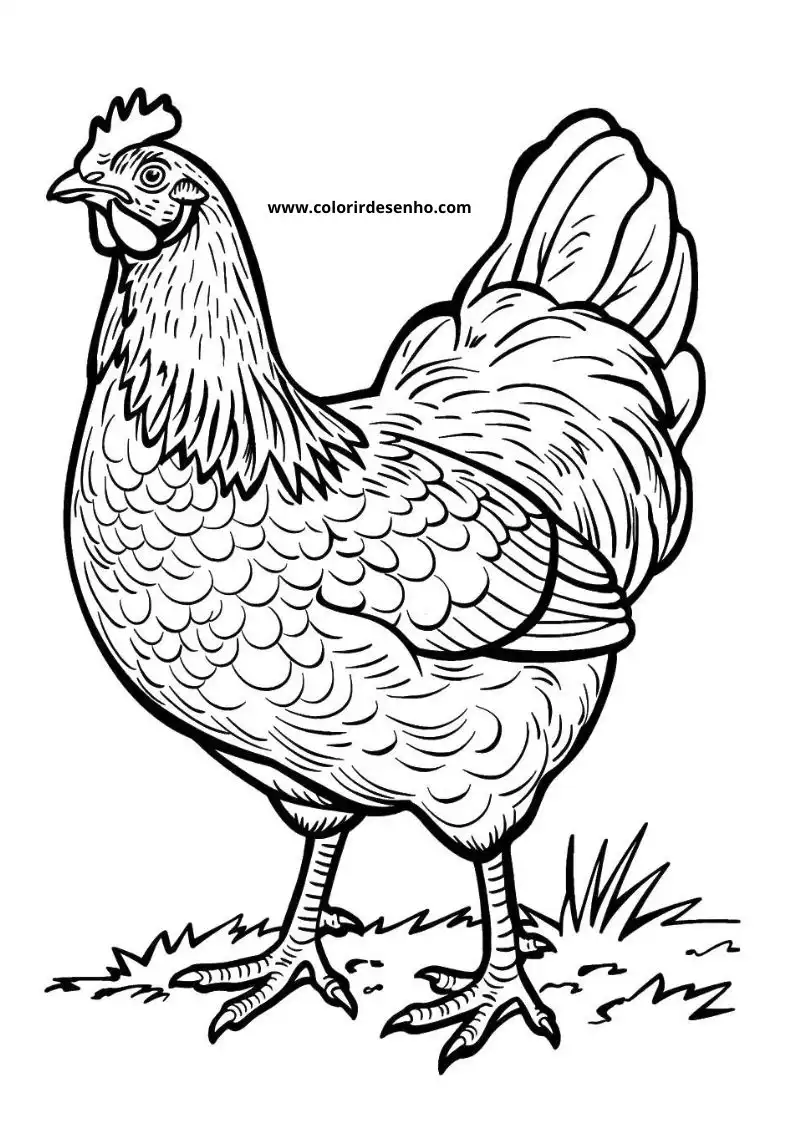 Chicken Coloring Pages 20