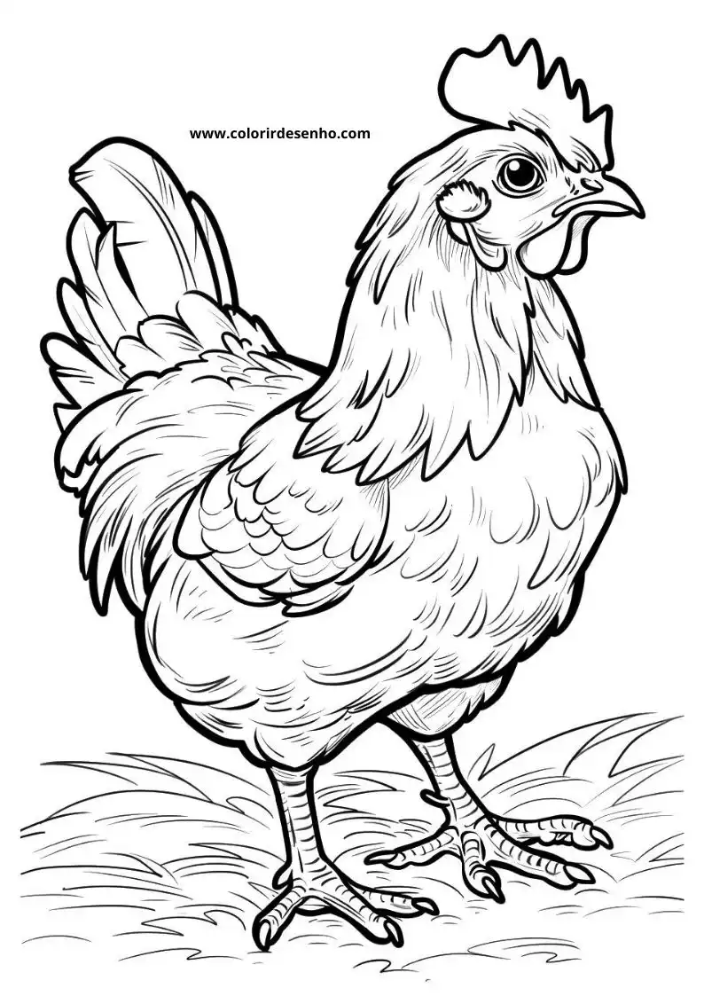 Chicken Coloring Pages 22