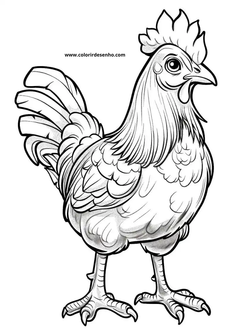 Chicken Coloring Pages 23