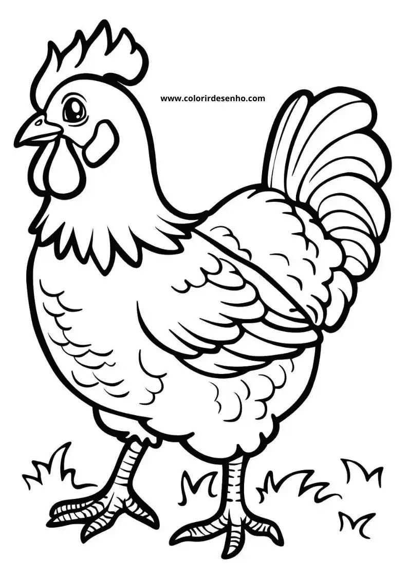 Chicken Coloring Pages 30