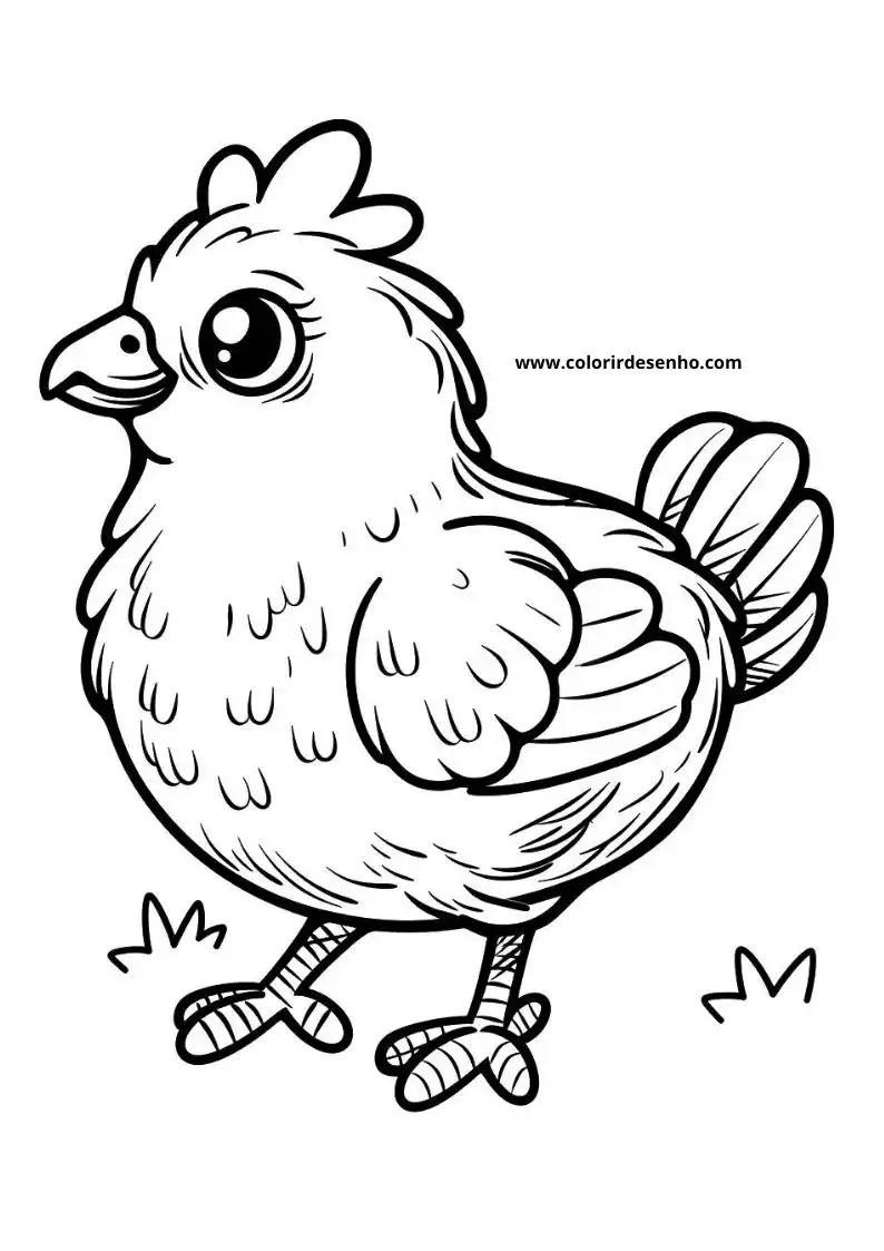 Chicken Coloring Pages 4