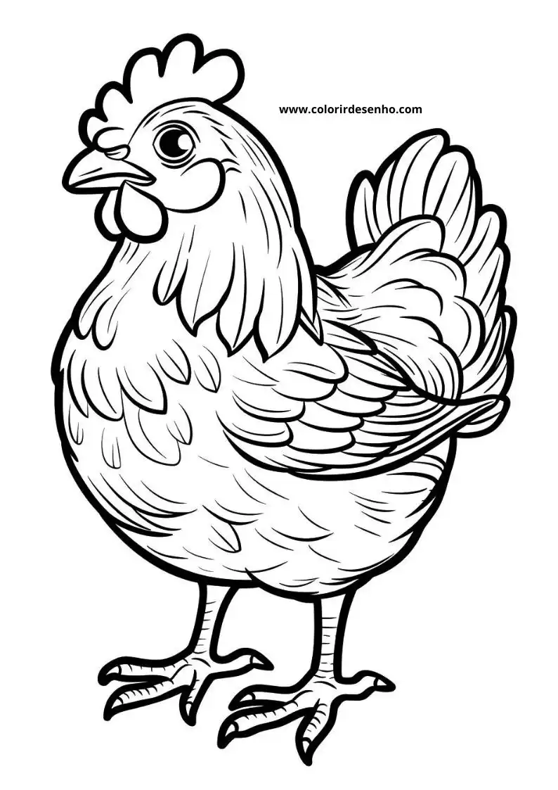 Chicken Coloring Pages 42