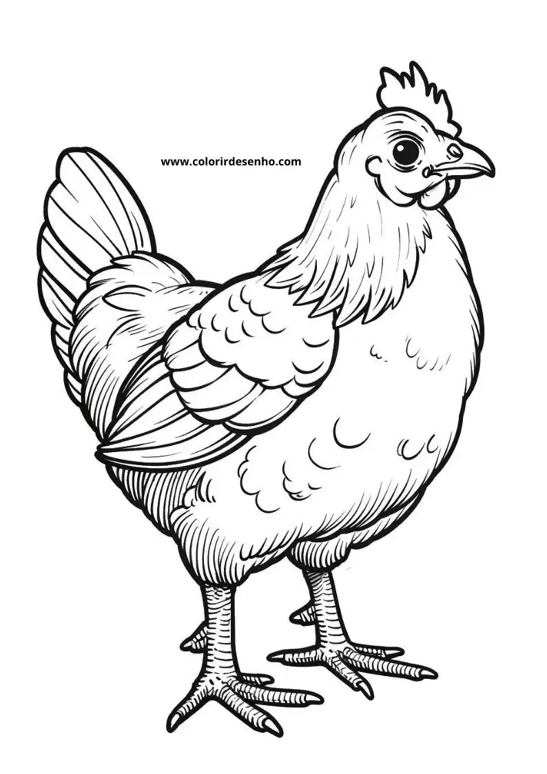 Chicken Coloring Pages 46