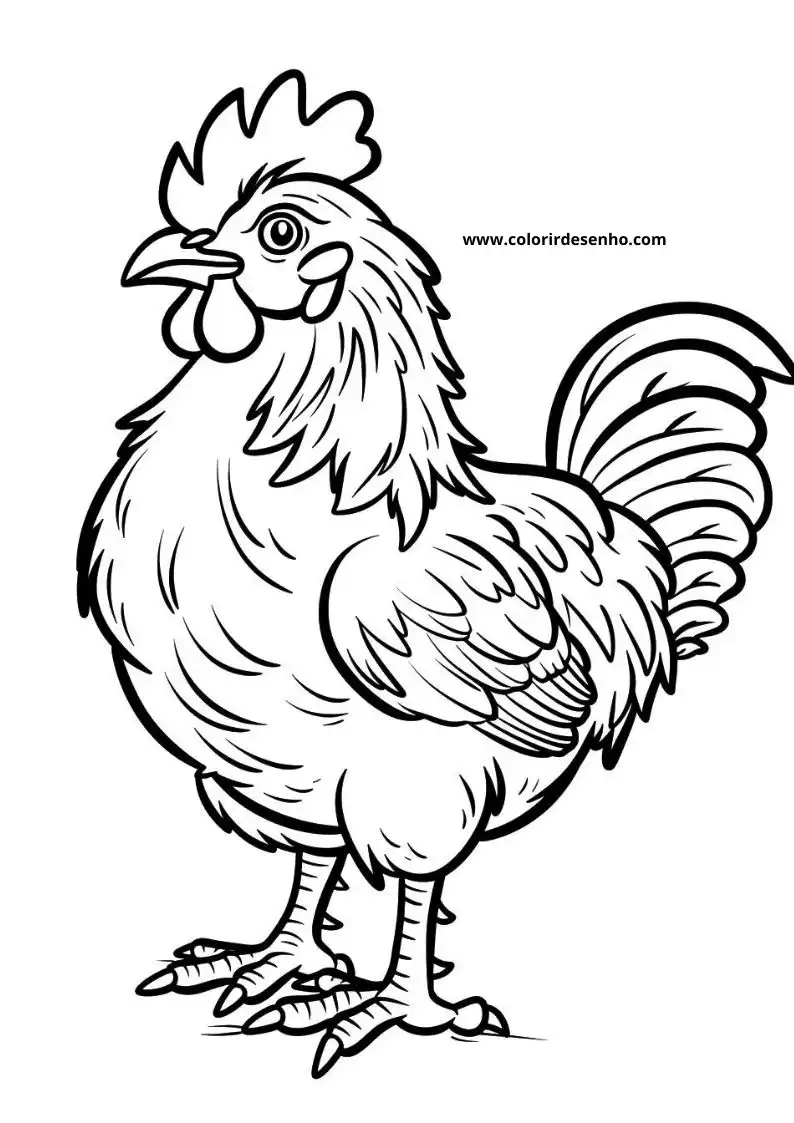 Chicken Coloring Pages 49