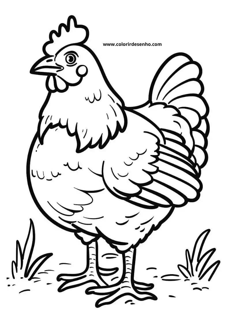 Chicken Coloring Pages 5