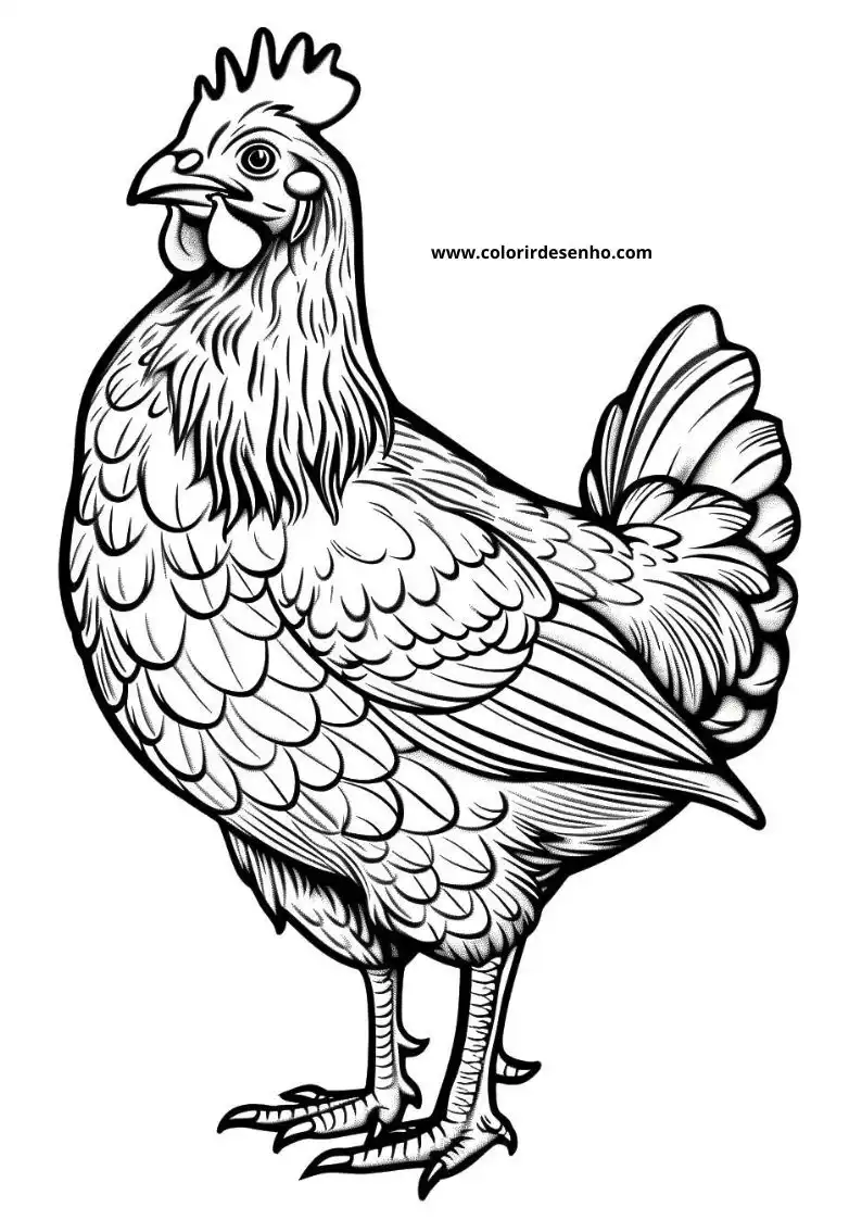 Chicken Coloring Pages 50