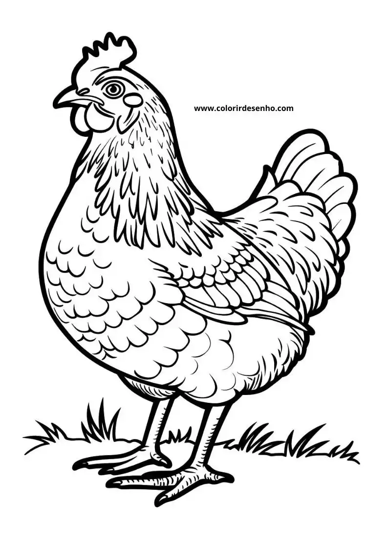 Chicken Coloring Pages 53