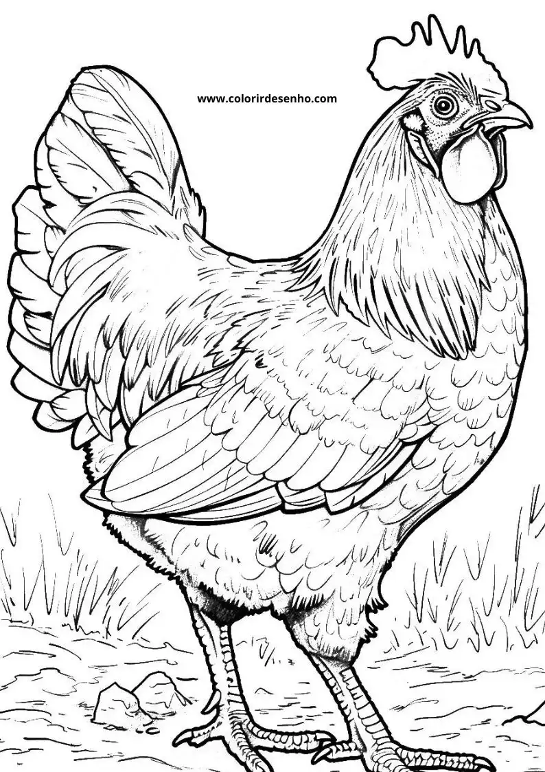 Chicken Coloring Pages 54