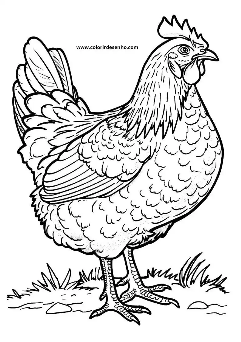 Chicken Coloring Pages 55