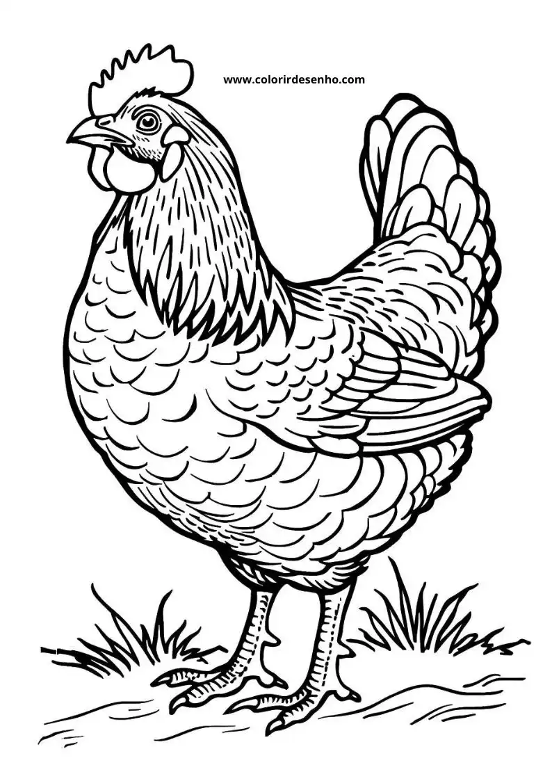 Chicken Coloring Pages 56