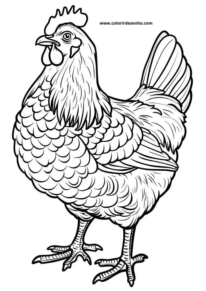 Chicken Coloring Pages 59