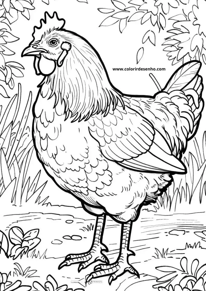 Chicken Coloring Pages 6