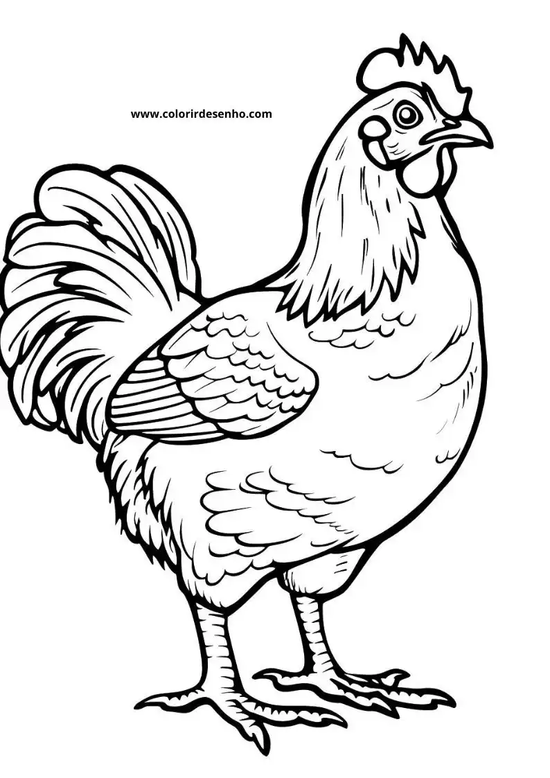 Chicken Coloring Pages 61