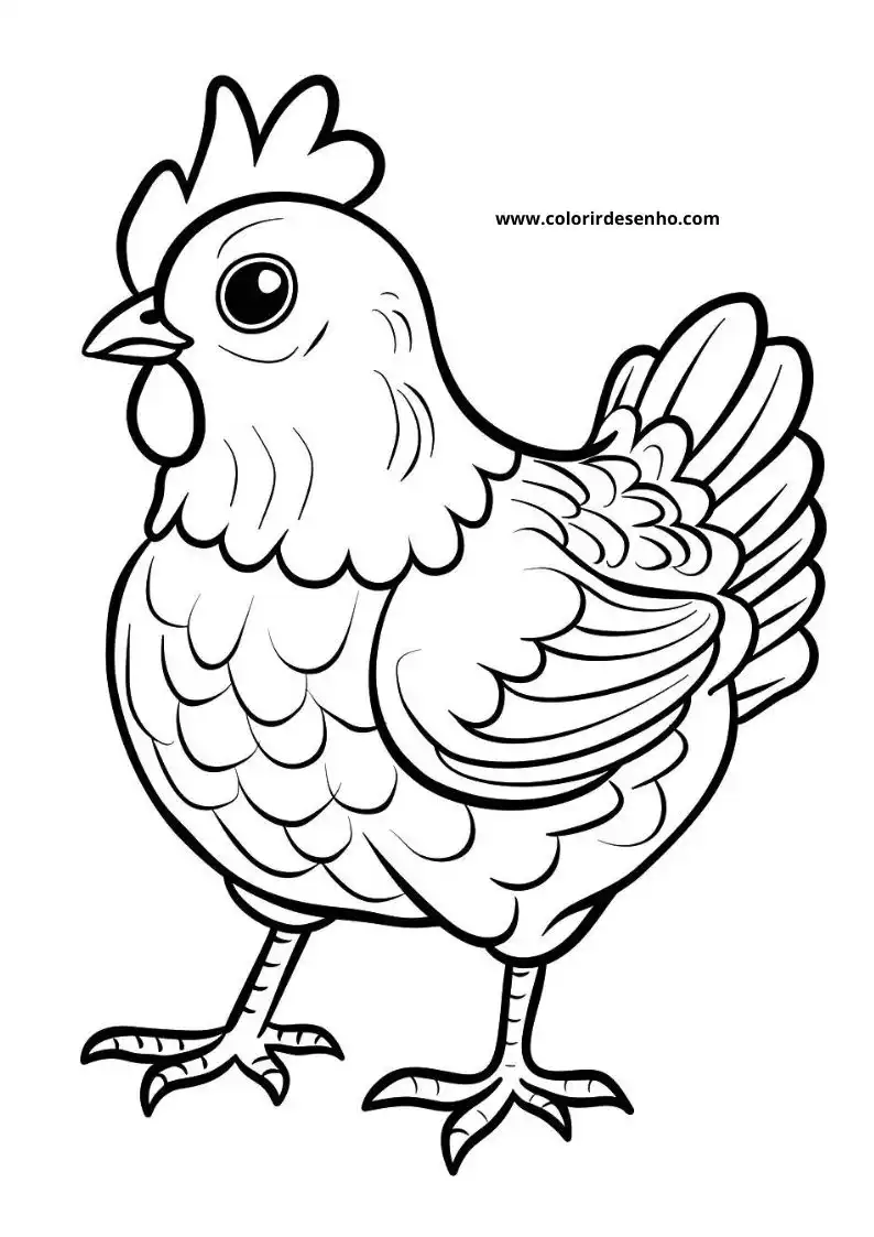 Chicken Coloring Pages 64