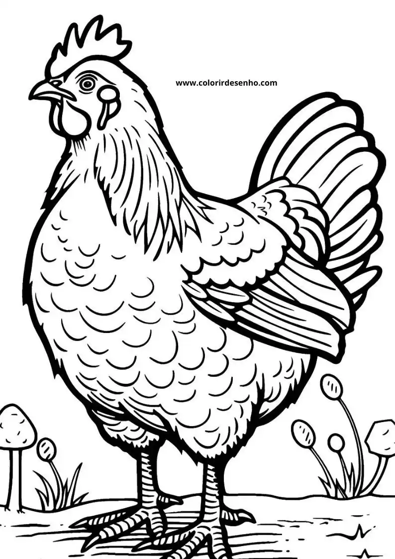 Chicken Coloring Pages 67