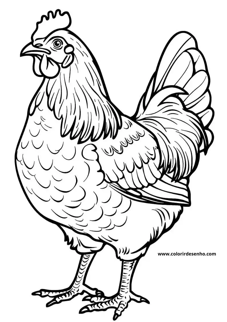 Chicken Coloring Pages 68