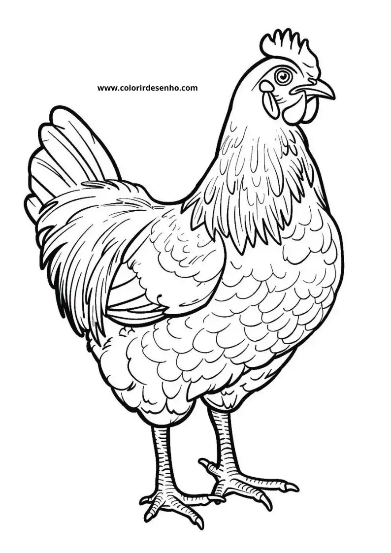 Chicken Coloring Pages 69