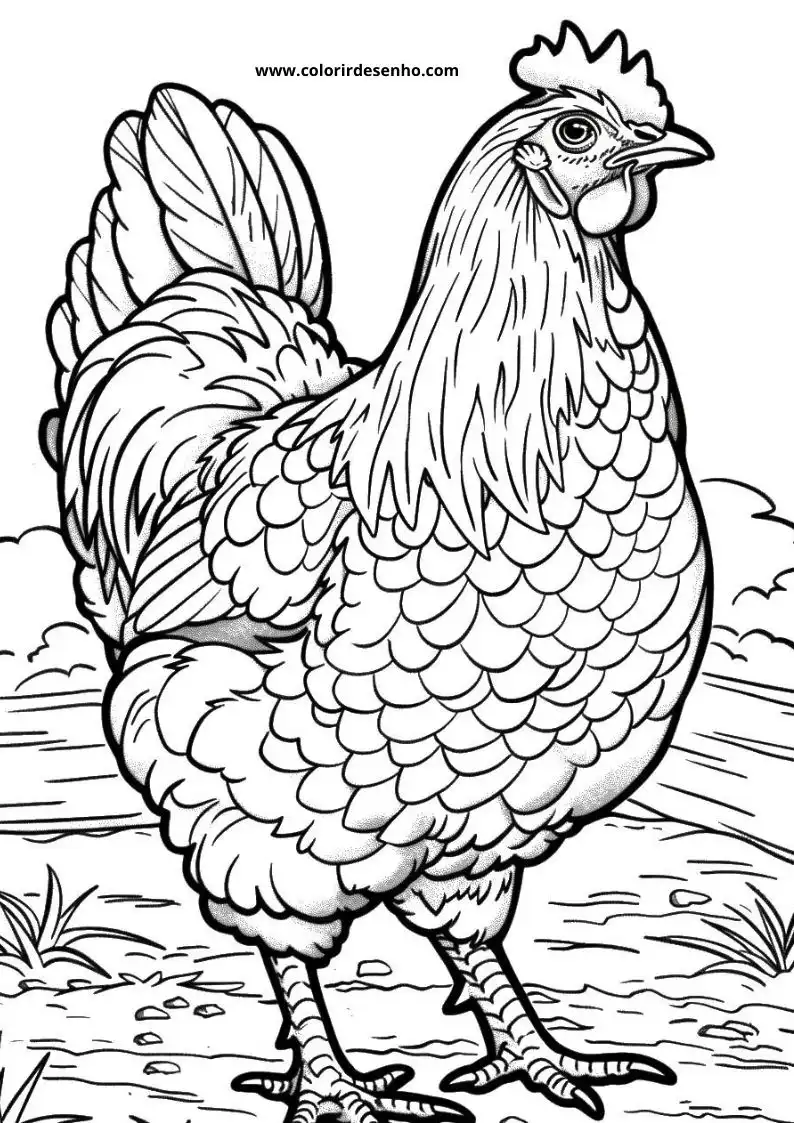 Chicken Coloring Pages 71