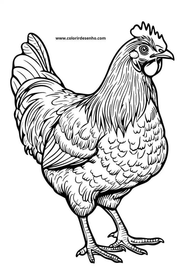 Chicken Coloring Pages 73