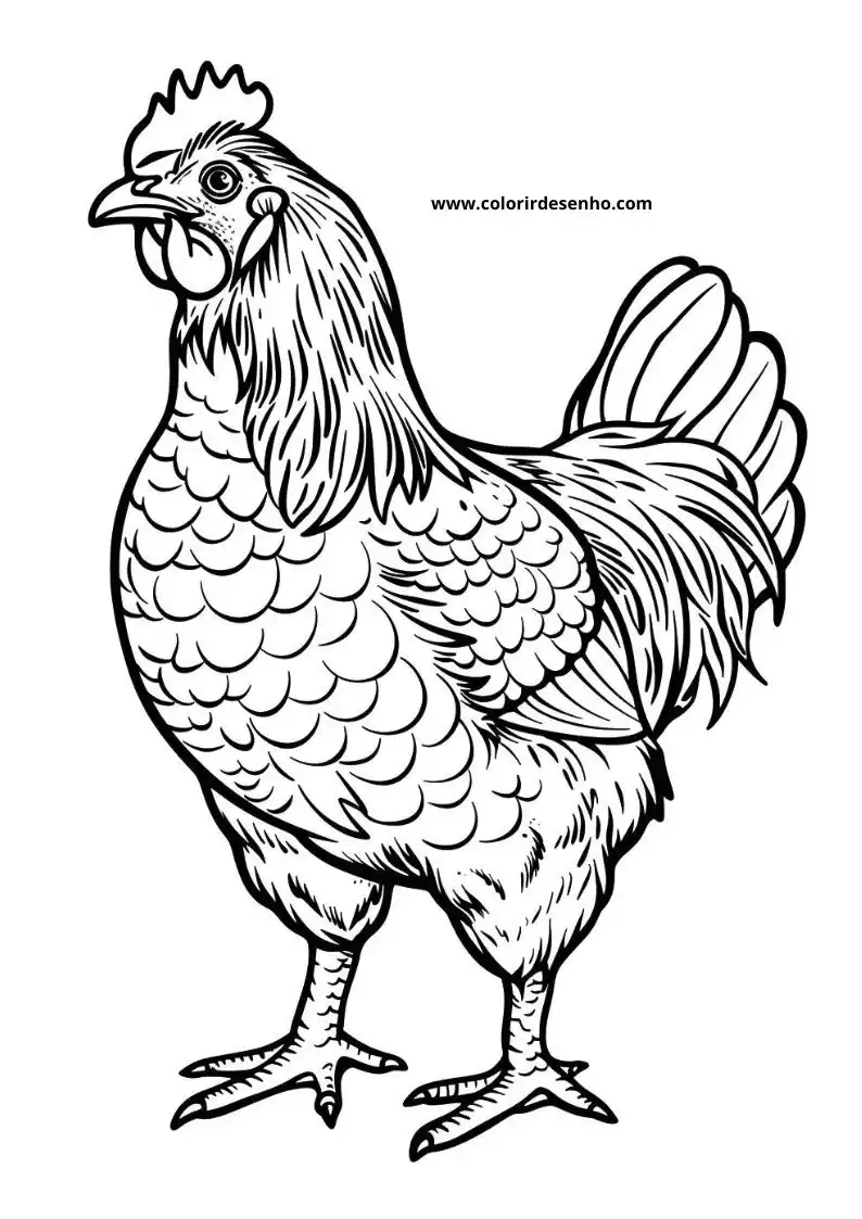 Chicken Coloring Pages 74