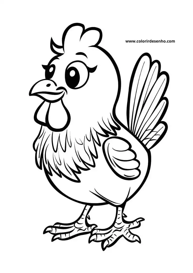 Chicken Coloring Pages 8