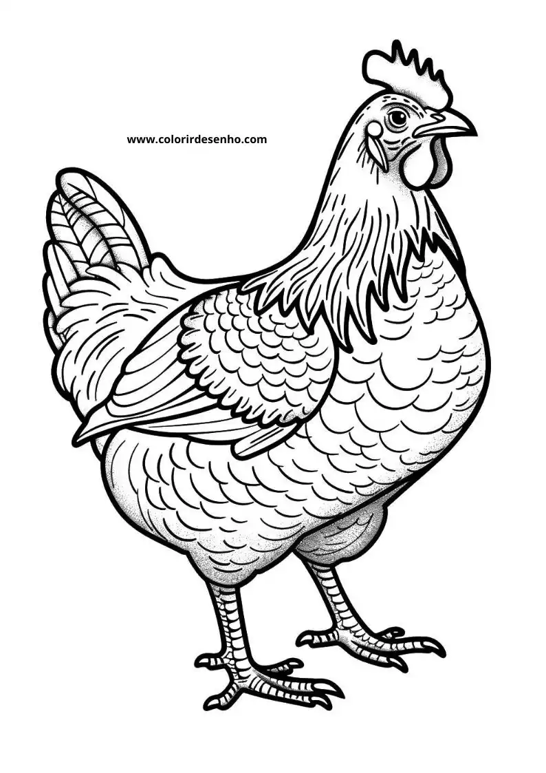 Chicken Coloring Pages 80