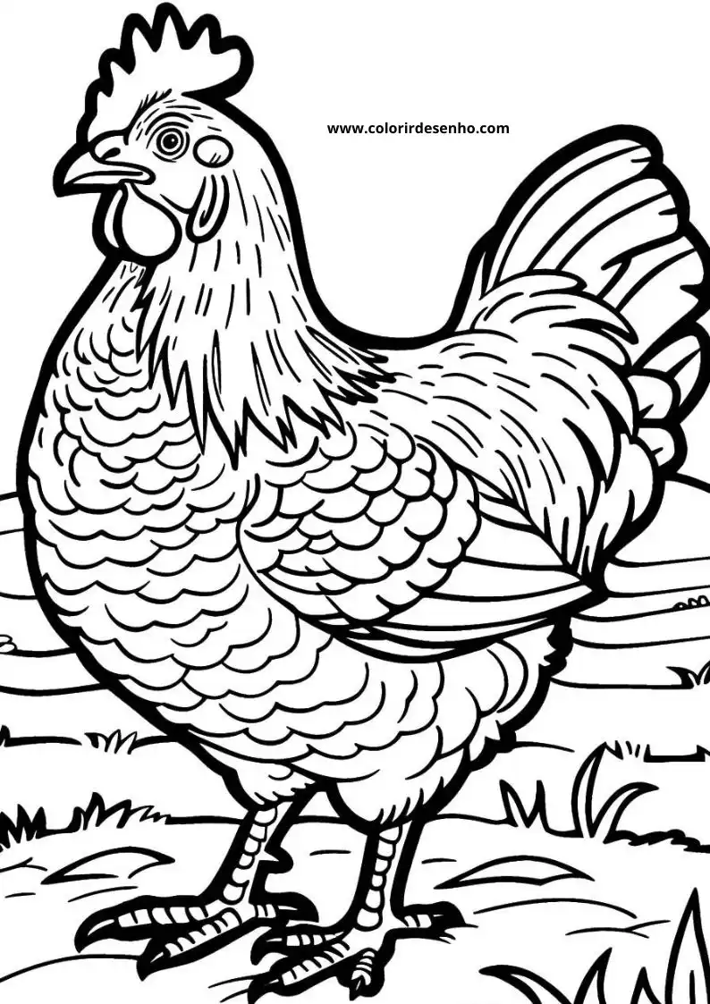 Chicken Coloring Pages 81