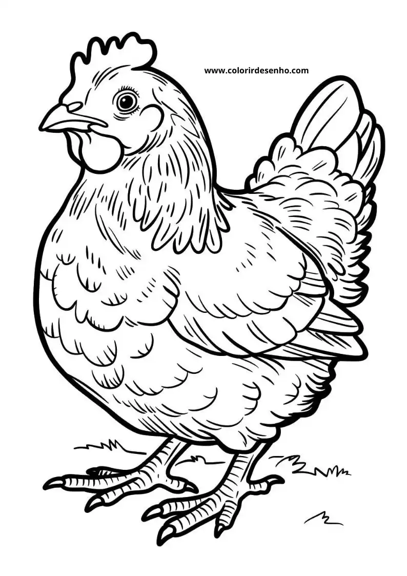 Chicken Coloring Pages 83