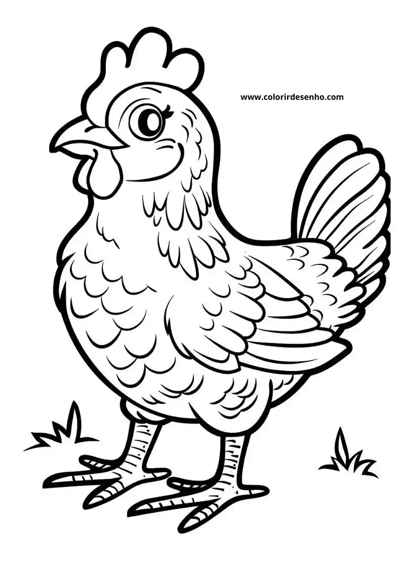 Chicken Coloring Pages 89