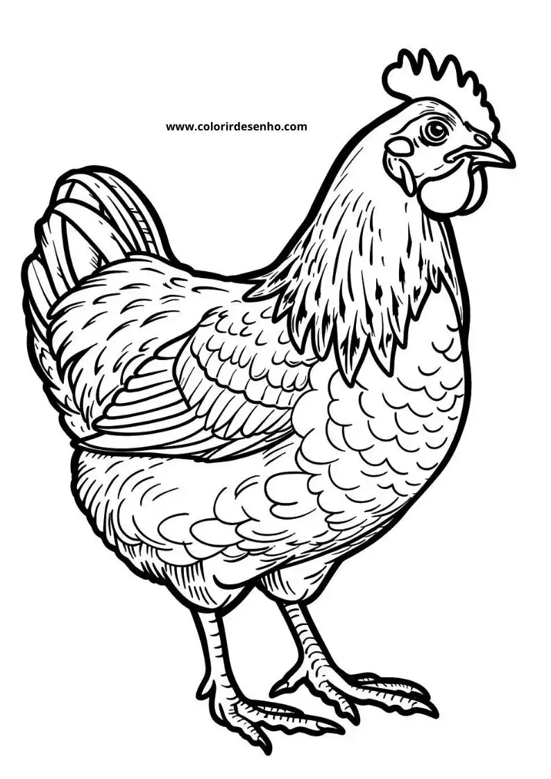 Chicken Coloring Pages 90