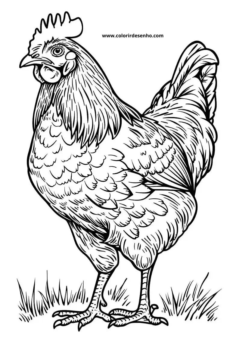 Chicken Coloring Pages 92