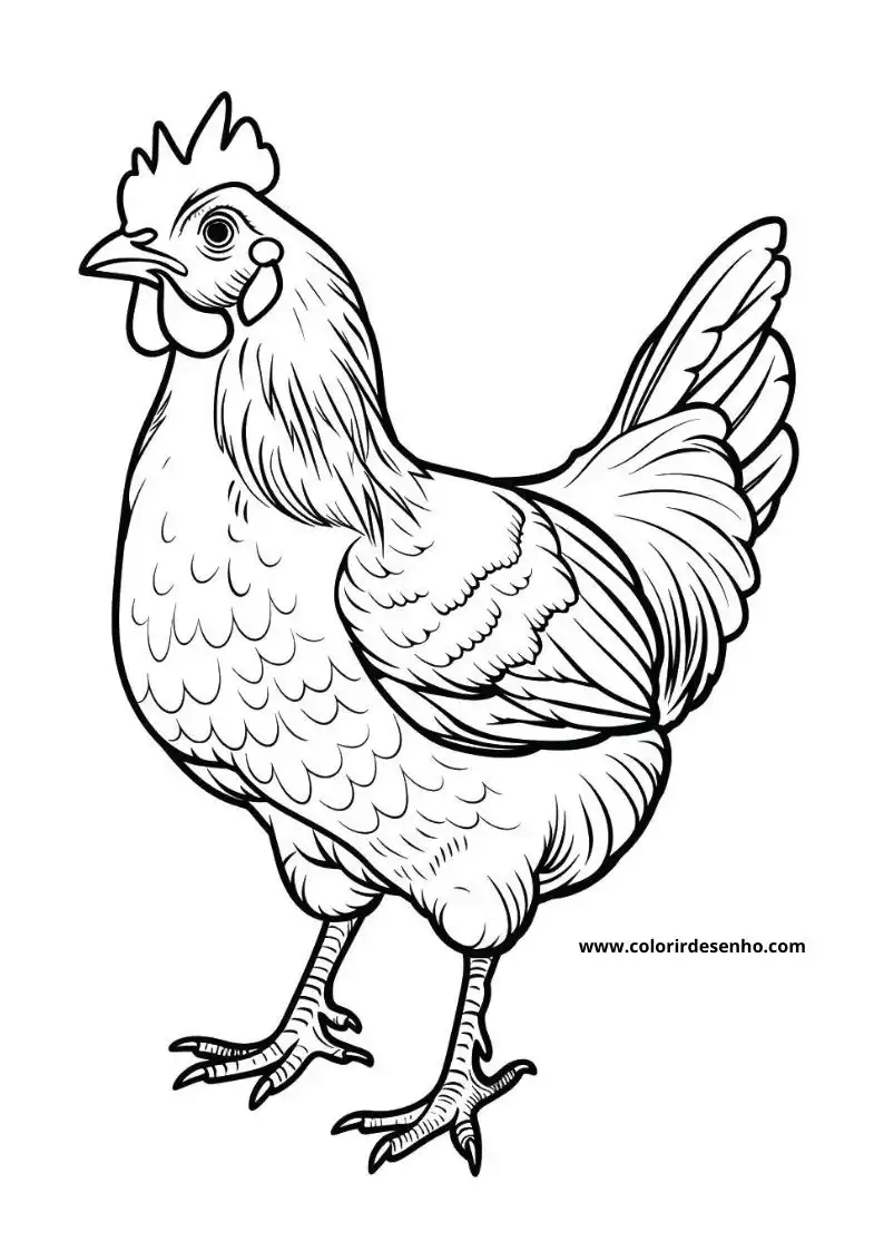 Chicken Coloring Pages 93