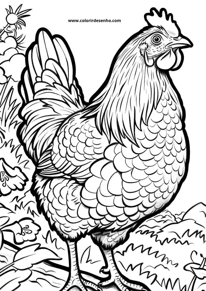 Chicken Coloring Pages 94